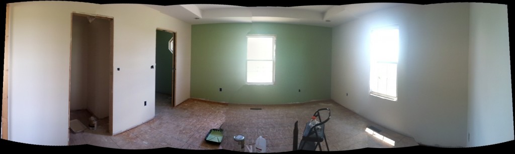 Panorama of our Painted Bedroom