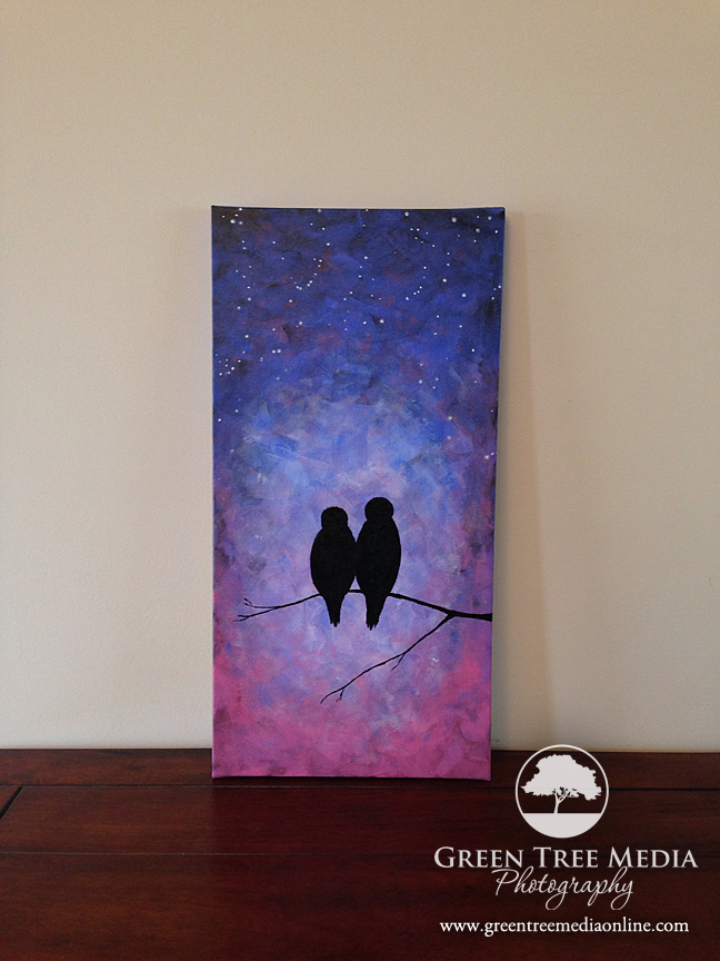 Evening Lovebirds Painting