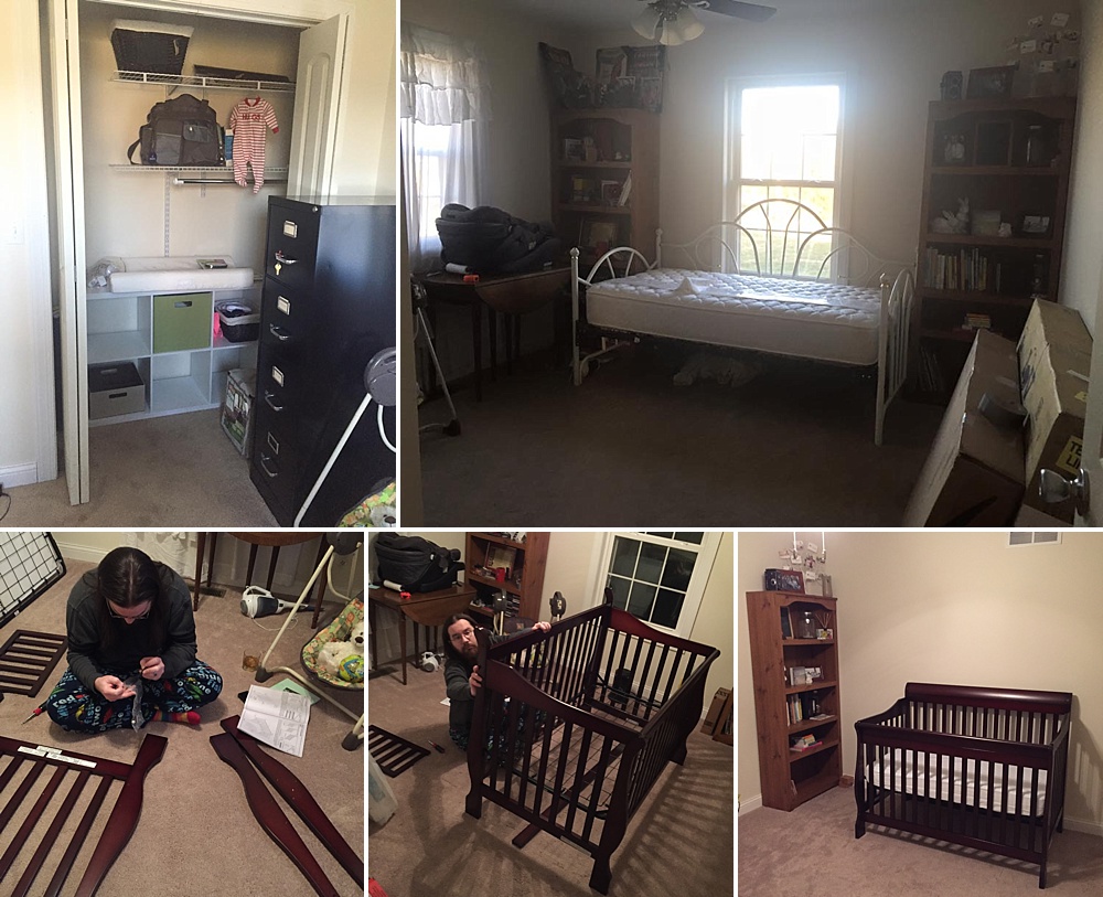 Reorganizing Nursery & Building Crib